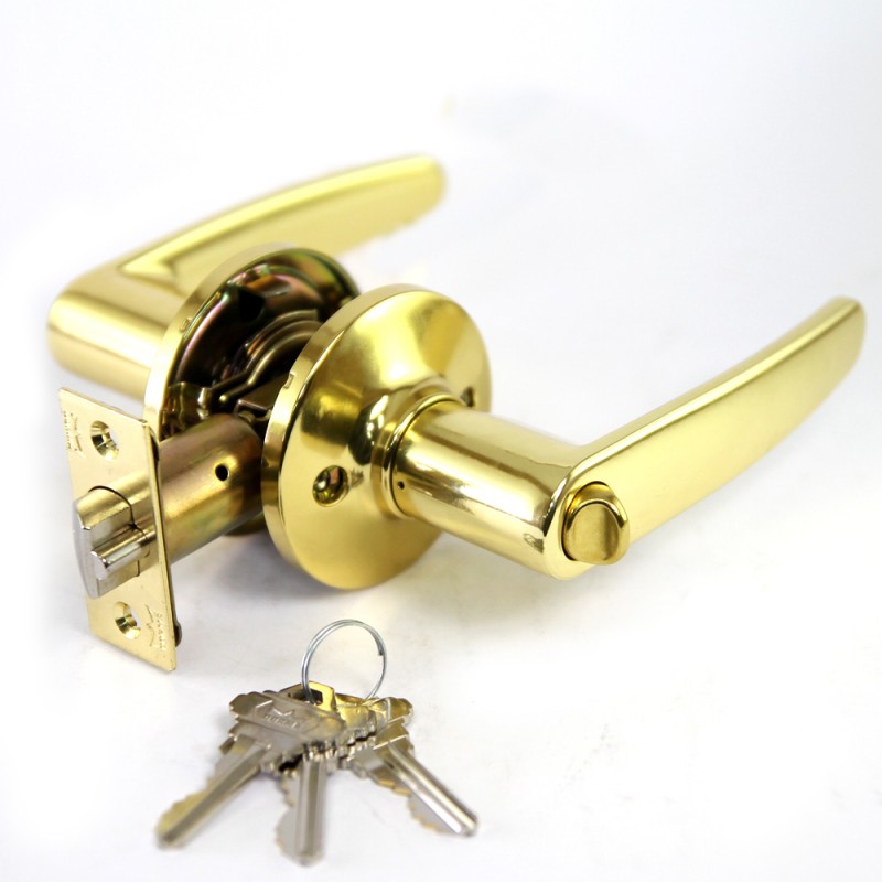 Dorma Entrance Cylindrical Lockset DL3 Hamberg Finishes US3 Standard Polished Brass